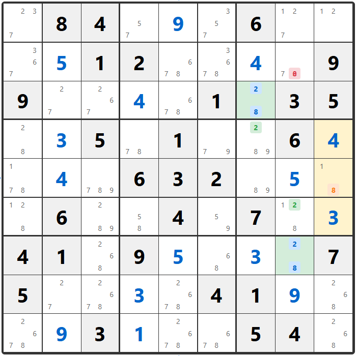 Exemplo Sudoku Chute Remote Pairs 1