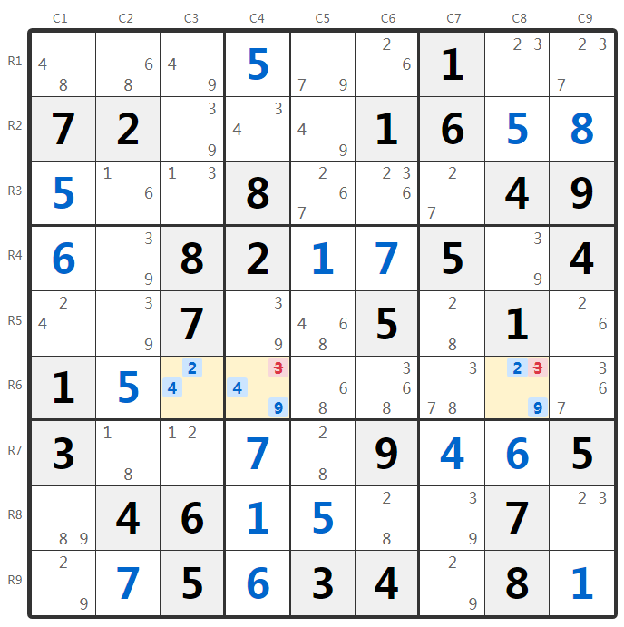 Exemplo Trio Oculto - Análise de Linha