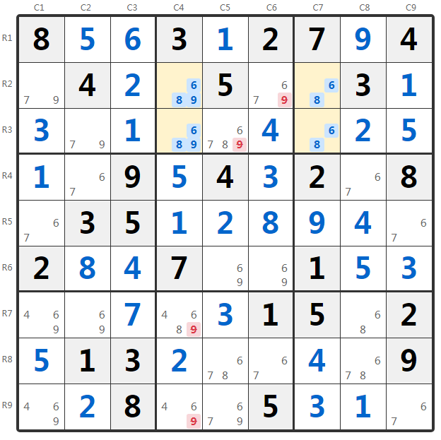 Exemplo Unique Rectangle Type 2