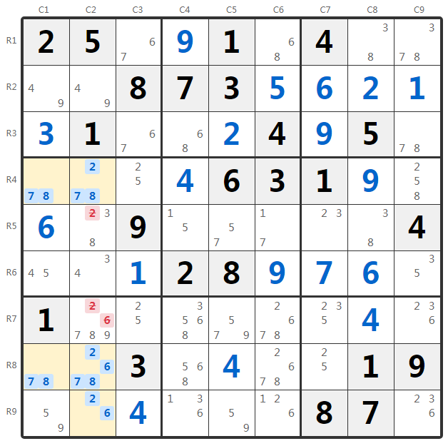 Exemplo Unique Rectangle Type 3