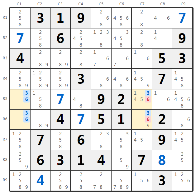 Exemplo Unique Rectangle Type 4